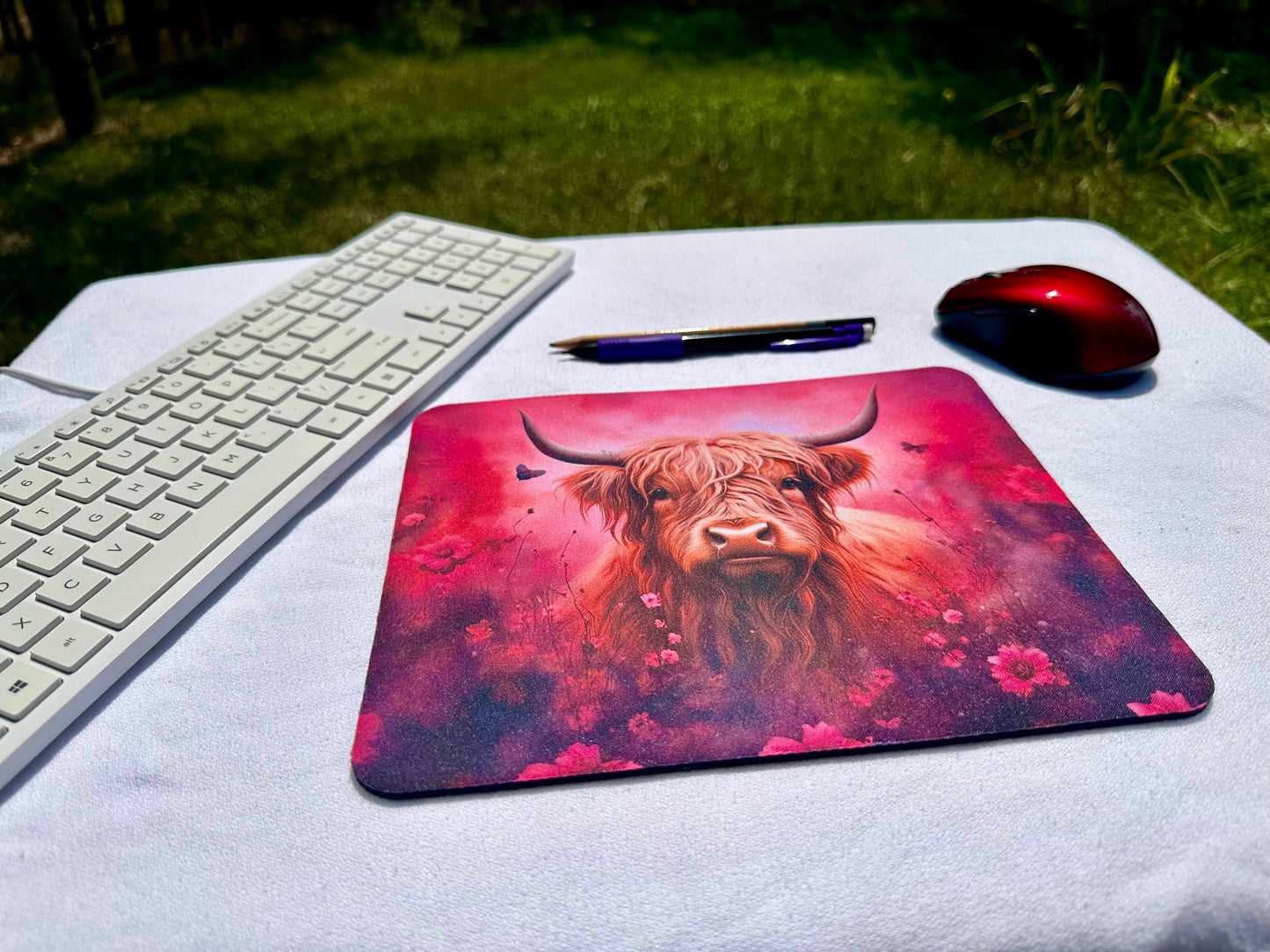 Mouse Pad Highland Cow