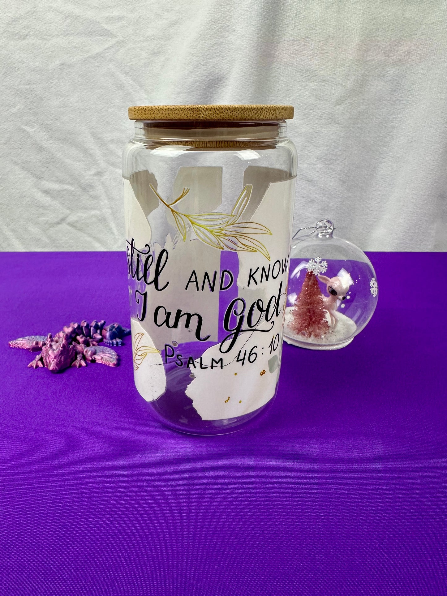Be still and know that I am god Libby glass