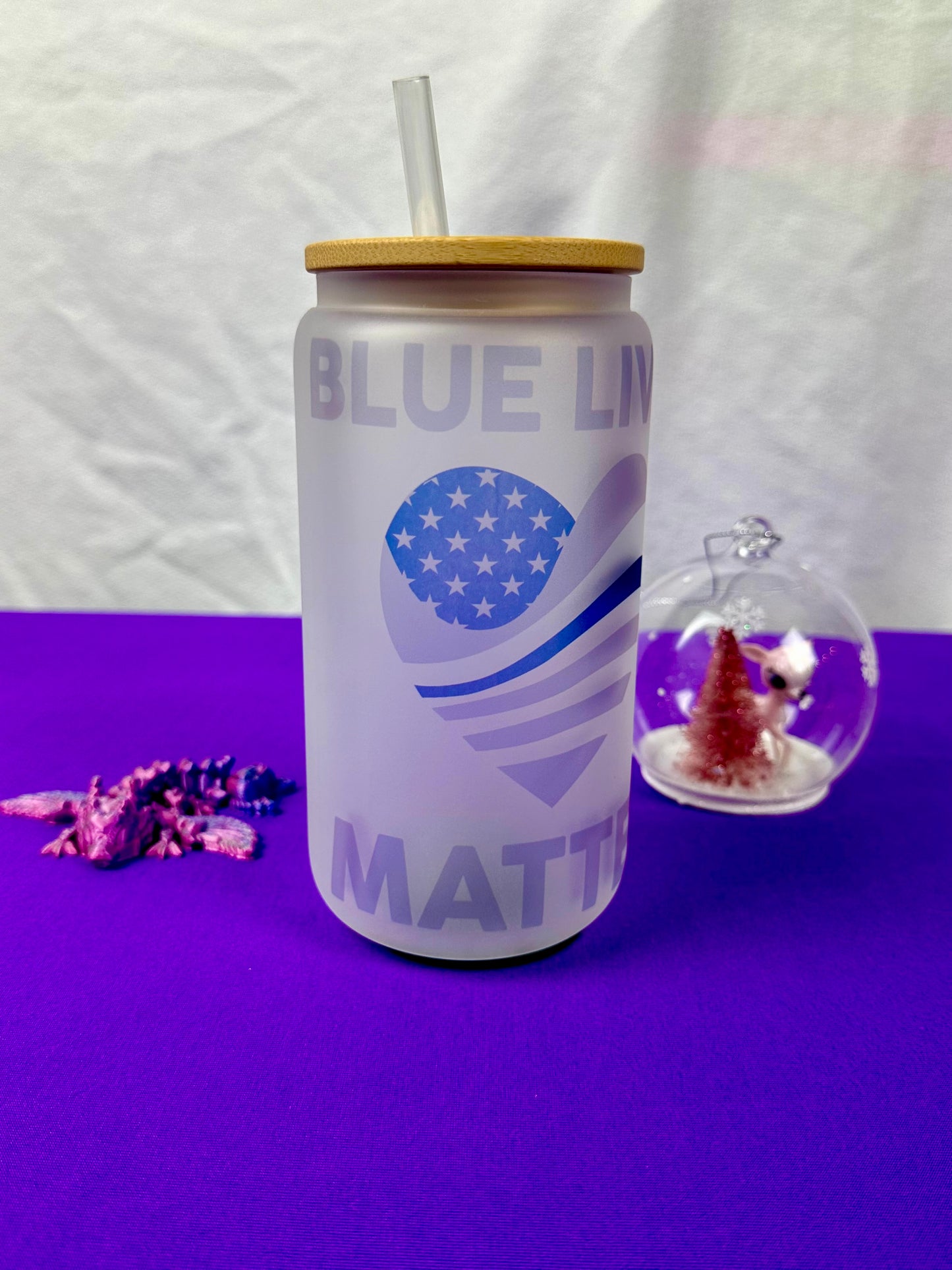 Blue lives matter Libby glass
