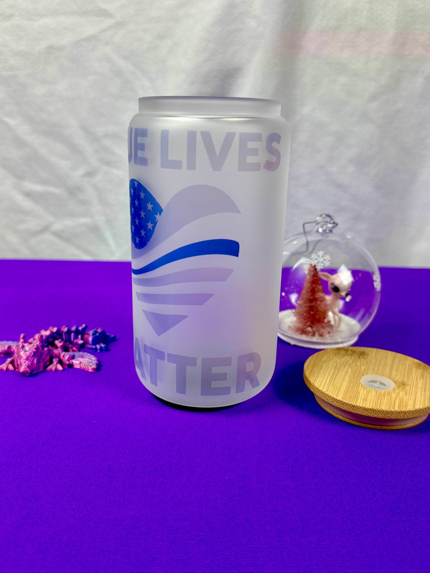 Blue lives matter Libby glass