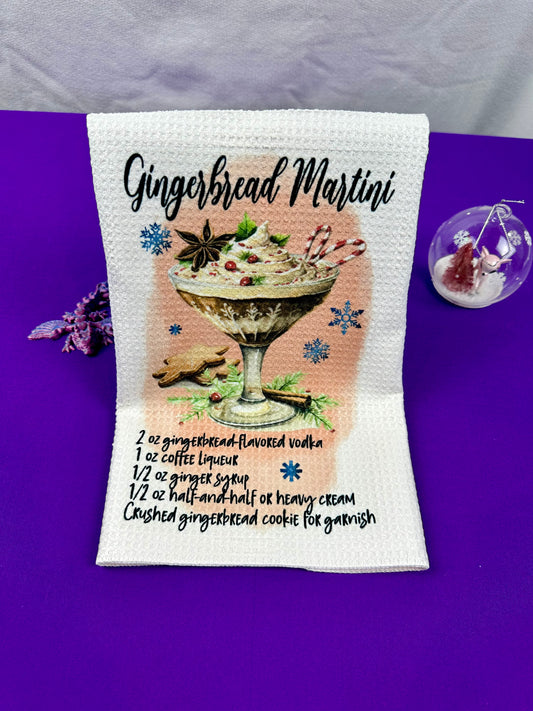 Gingerbread Martini Kitchen Towel