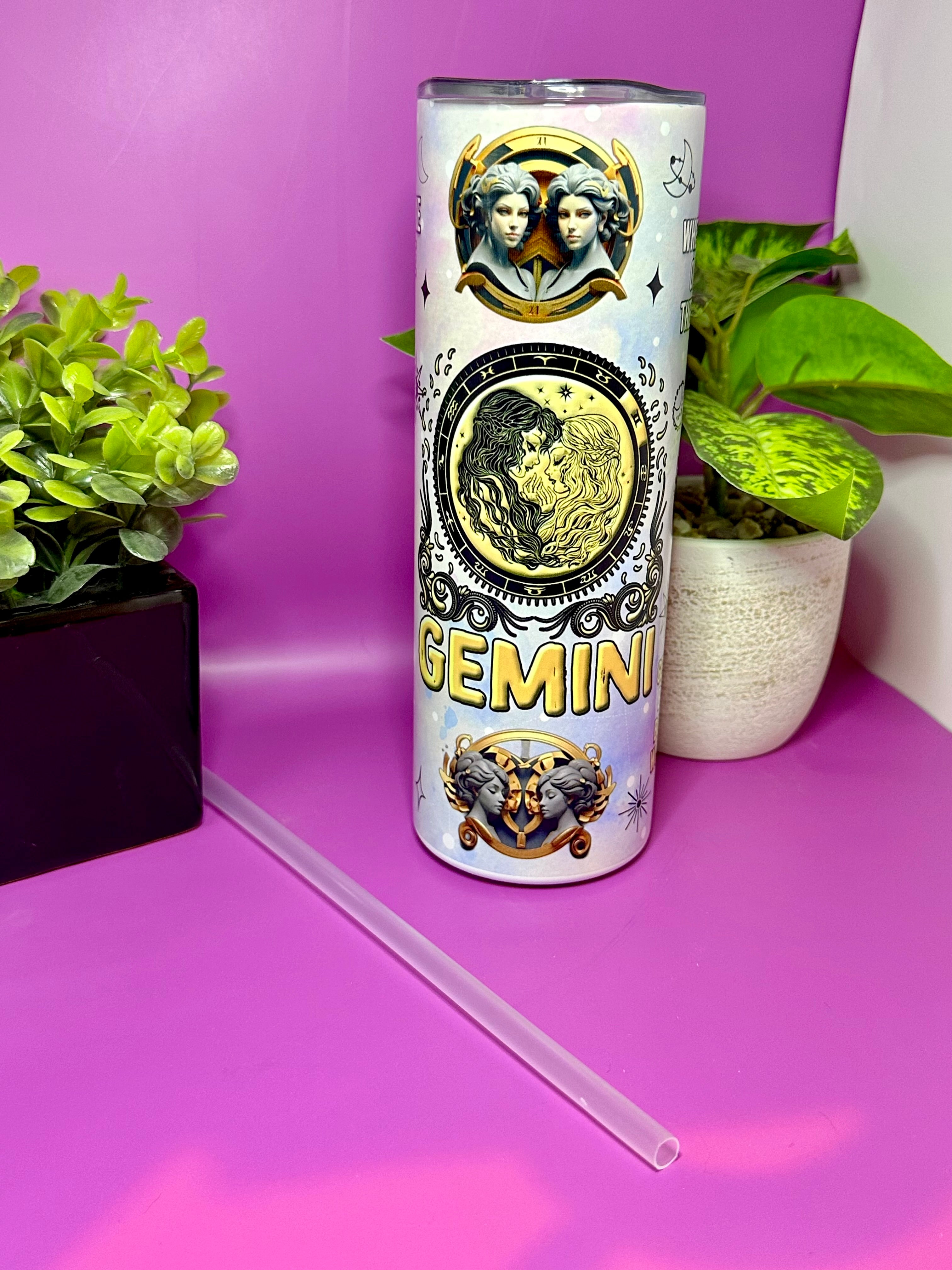 Gemini 20 oz Tumbler | Zodiac | Drinkware | Coated Stainless Steel