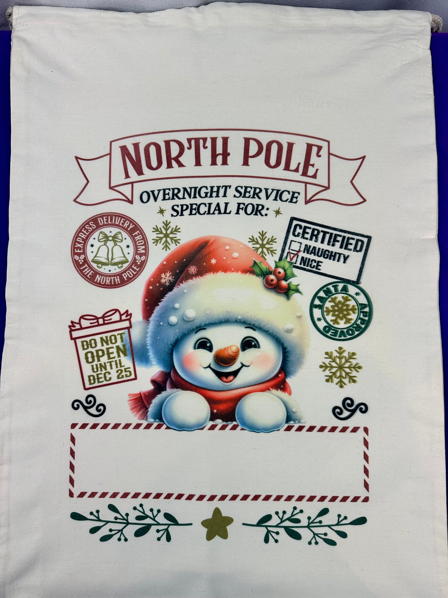 Santa Bag - Snowman