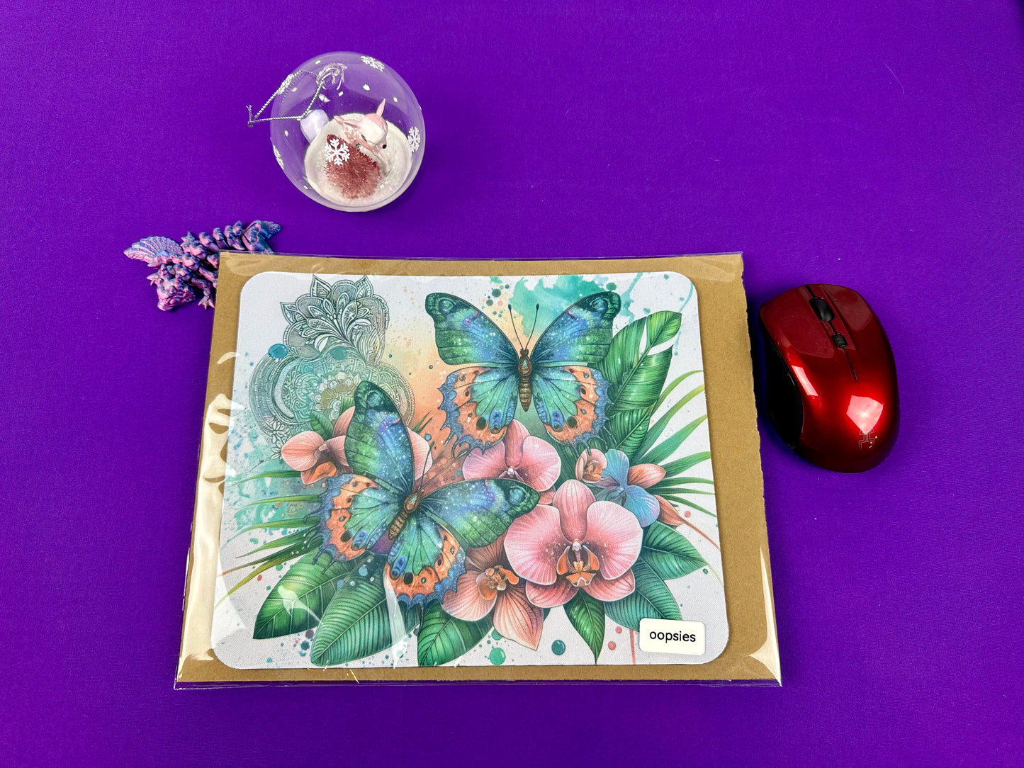 Oopsie Jungle Butterfly Mousepad