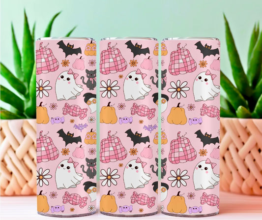 Pink Ghosts and Friends Tumblers